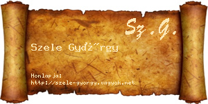 Szele György névjegykártya