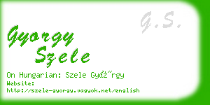 gyorgy szele business card